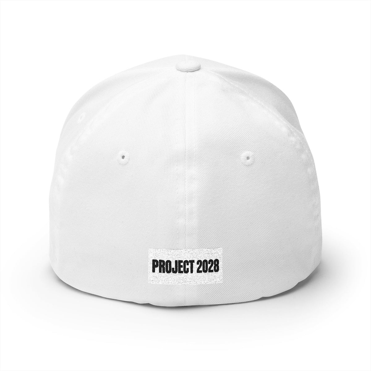 Embroidered 'Project 2028' Structured Cap — Retro Orange & Black Patch
