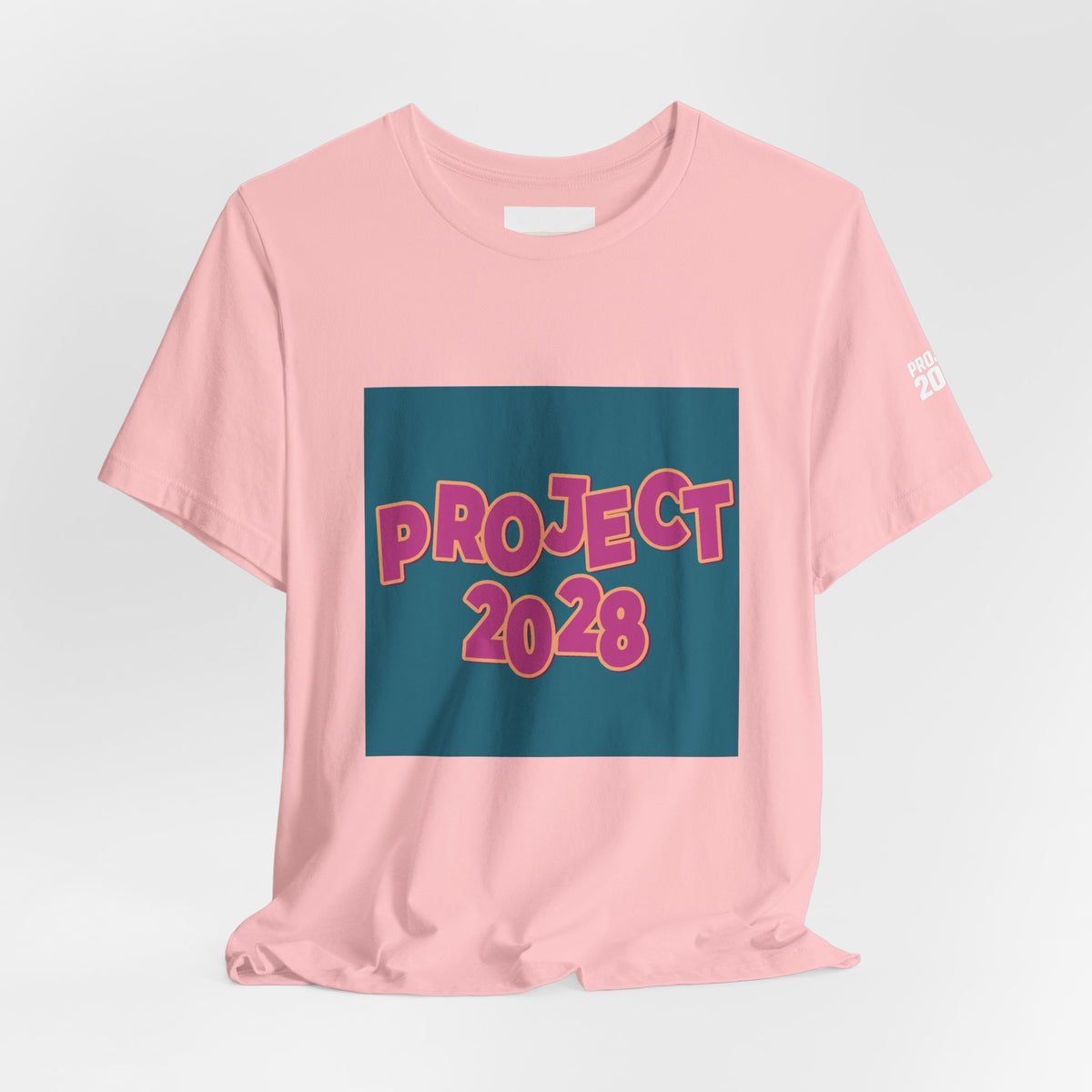 Project 2028 Graphic Tee — 'Democracy Isn't Automatic' Back Print - Make a Statement Without Saying a Word!