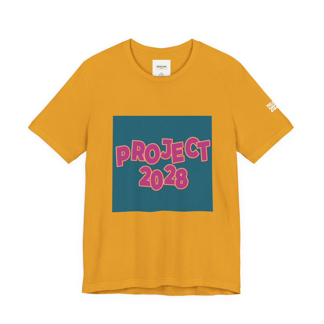 Project 2028 Graphic Tee — 'Democracy Isn't Automatic' Back Print - Make a Statement Without Saying a Word!